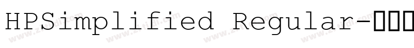 HPSimplified Regular字体转换
